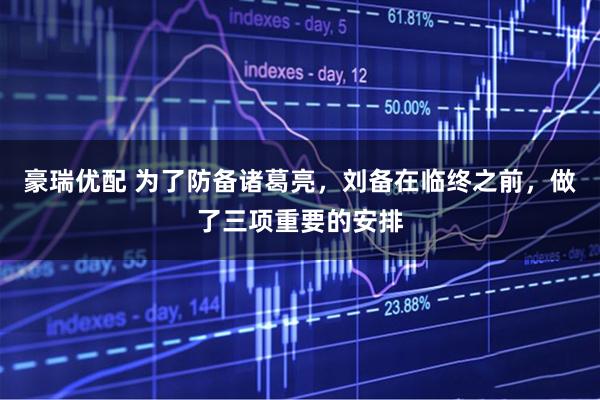 豪瑞优配 为了防备诸葛亮,刘备在临终之前,做了三项重要的安排